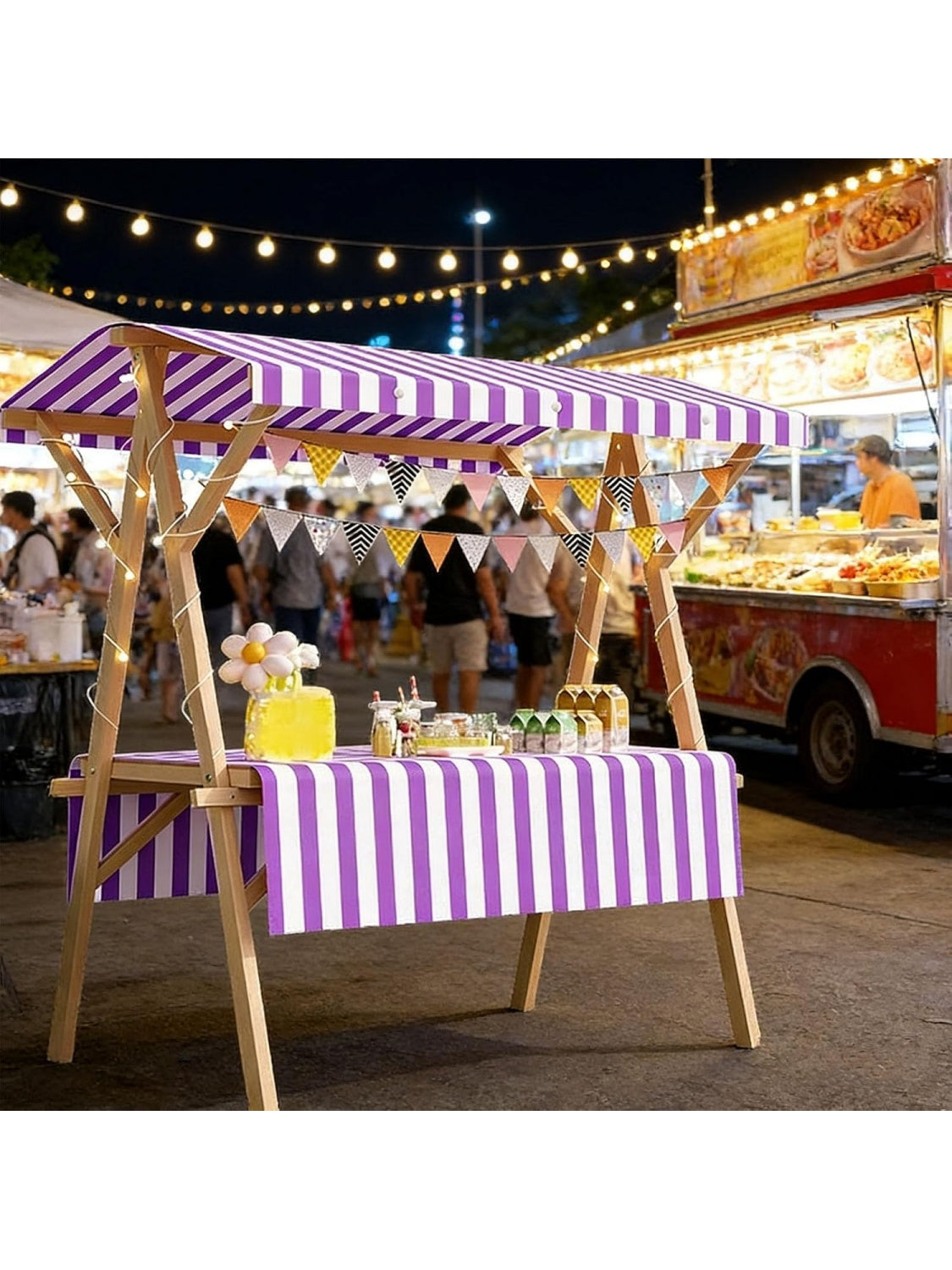 Faltbarer Marktstand mit Baldachin Regal und mobiler Verkaufsflache fur Messen Bauernmarkte und Verkaufsveranstaltungen