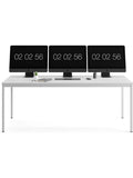 Stahl Schreibtisch 200 x 80 x 75 cm in Grau als Buro Computer oder Mehrzwecktisch mit robuster Konstruktion