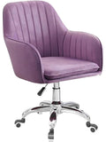 Ergonomischer Burostuhl mit schlankem Design und komfortabler Sitzflache fur Schlafzimmer Homeoffice und Arbeitszimmer in Lila