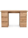 Schreibtisch 120 cm mit sechs Schubladen in Wotan Eiche