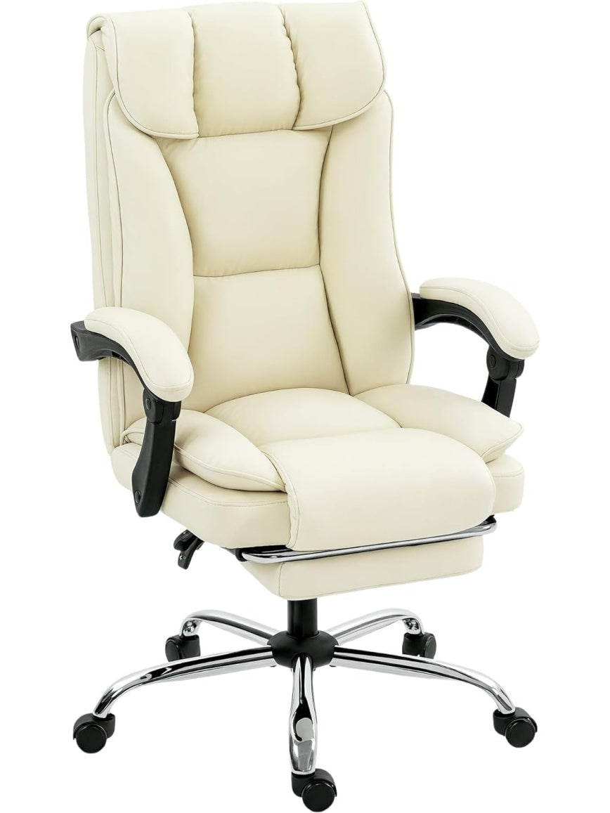 Ergonomischer Burostuhl mit Fussstutze in Beige