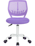 Ergonomischer Drehstuhl mit Ruckenlehne und hohenverstellbarer Sitzflache in Violett