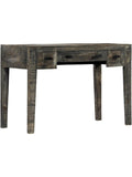 Schreibtisch aus massivem Mangoholz 110 x 50 x 75 cm mit drei Schubladen in Schwarz fur Buro und Gaming